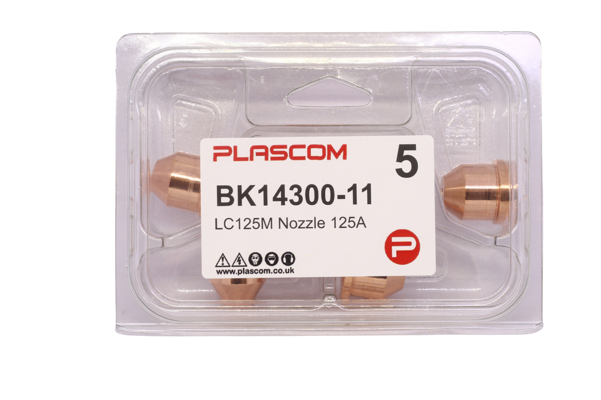 BK14300-11 - FlexCut LC125M Nozzle 125A Pack of 5