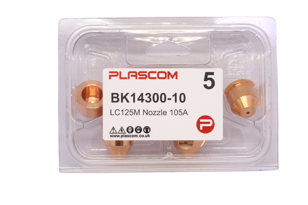 BK14300-10 - FlexCut LC125M Nozzle 105A Pack of 5
