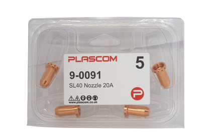 9-0091 - Thermal Dynamics SL40 Nozzle, Drag 20A Pack of 5