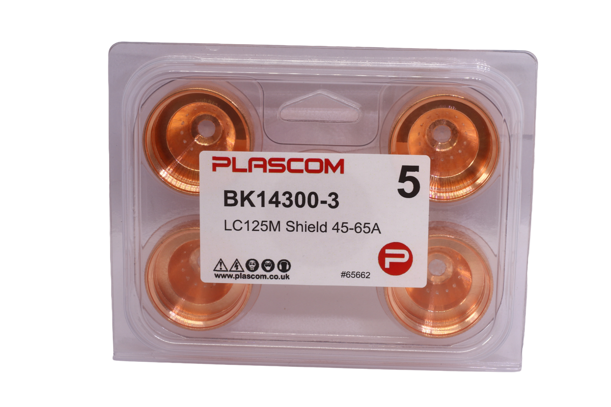 BK14300-3 - FlexCut LC125M Shield Cap 45-65A Pack of 5