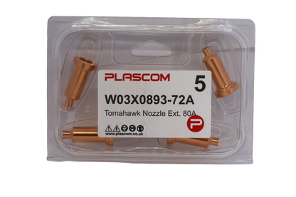 W03X0893-72A - Tomahawk LC105 Nozzle 80A, Extended Pack of 5