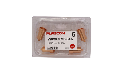 W03X0893-34A (KP2844-7) Tomahawk LC65 Nozzle, Shielded 60A Pack of 5